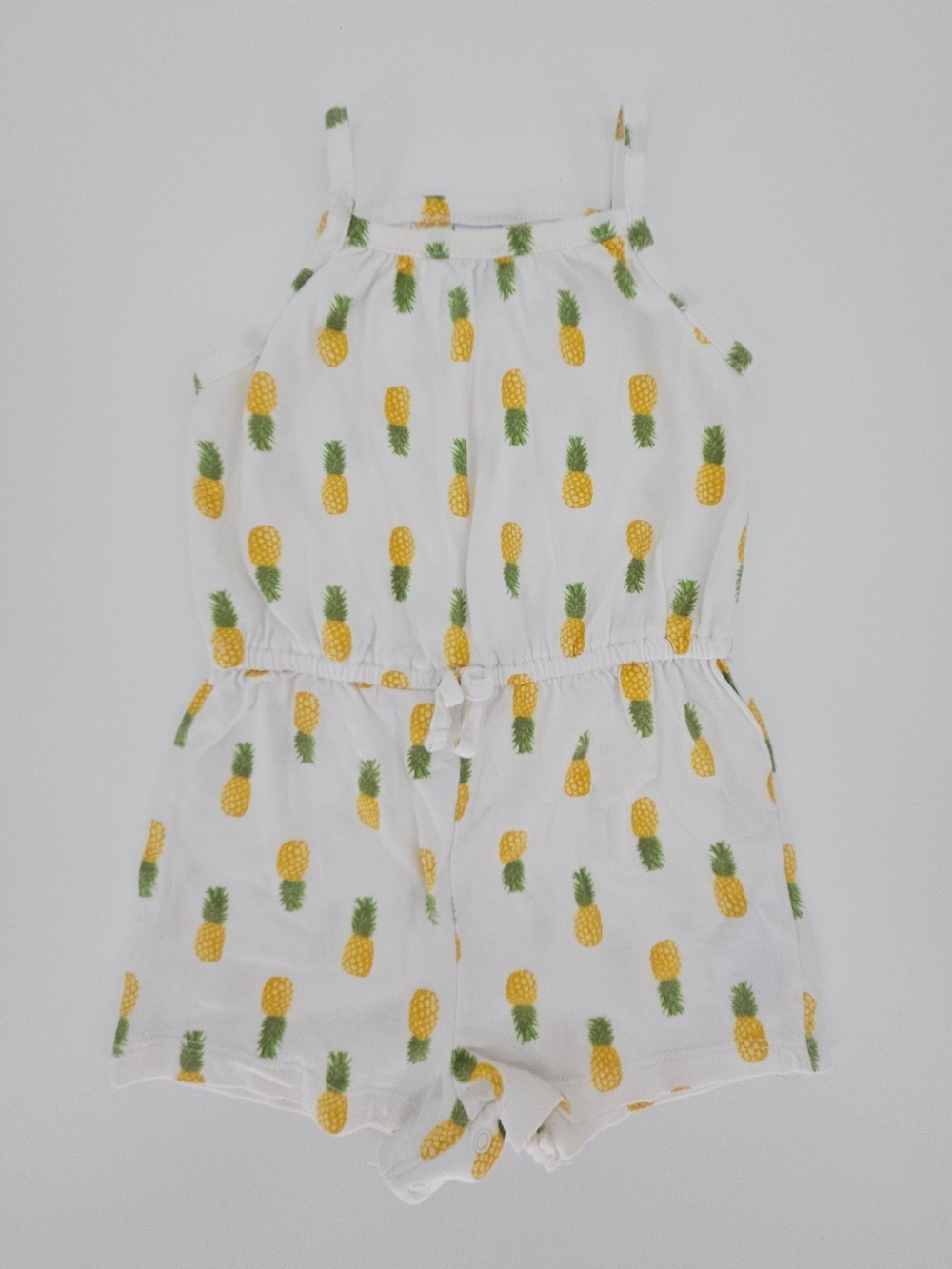 5/$25 Old Navy Pineapple Romper 18-24M White Yellow Summer